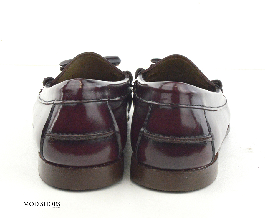 mod shoes ladies leather soled tassel loafer oxblood burgundy LaBelle ...