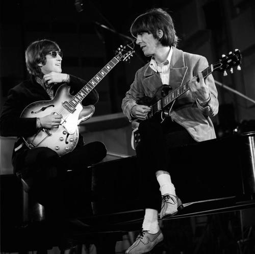 George Harrison in some cord shoes. 