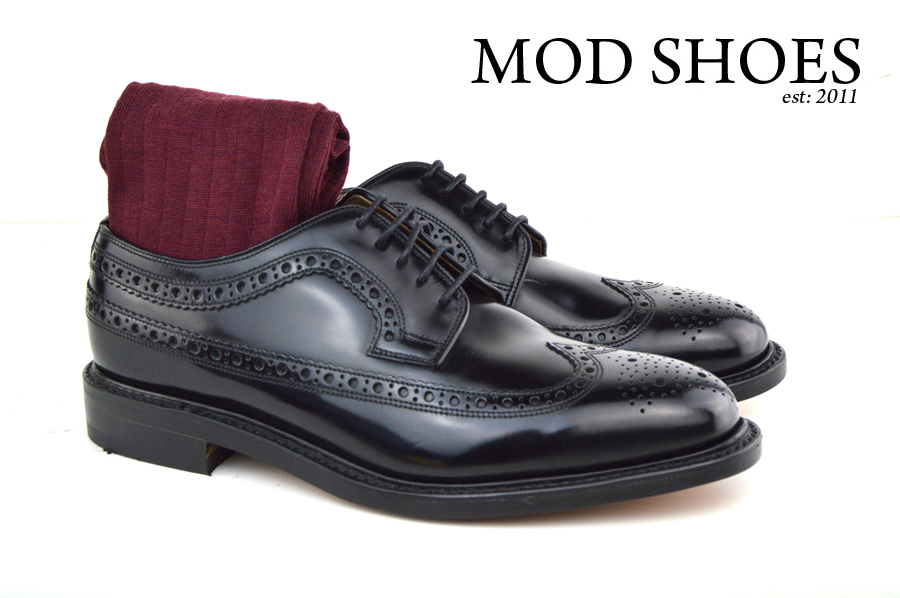 Loake Royal Black Brogues – Mod Shoes