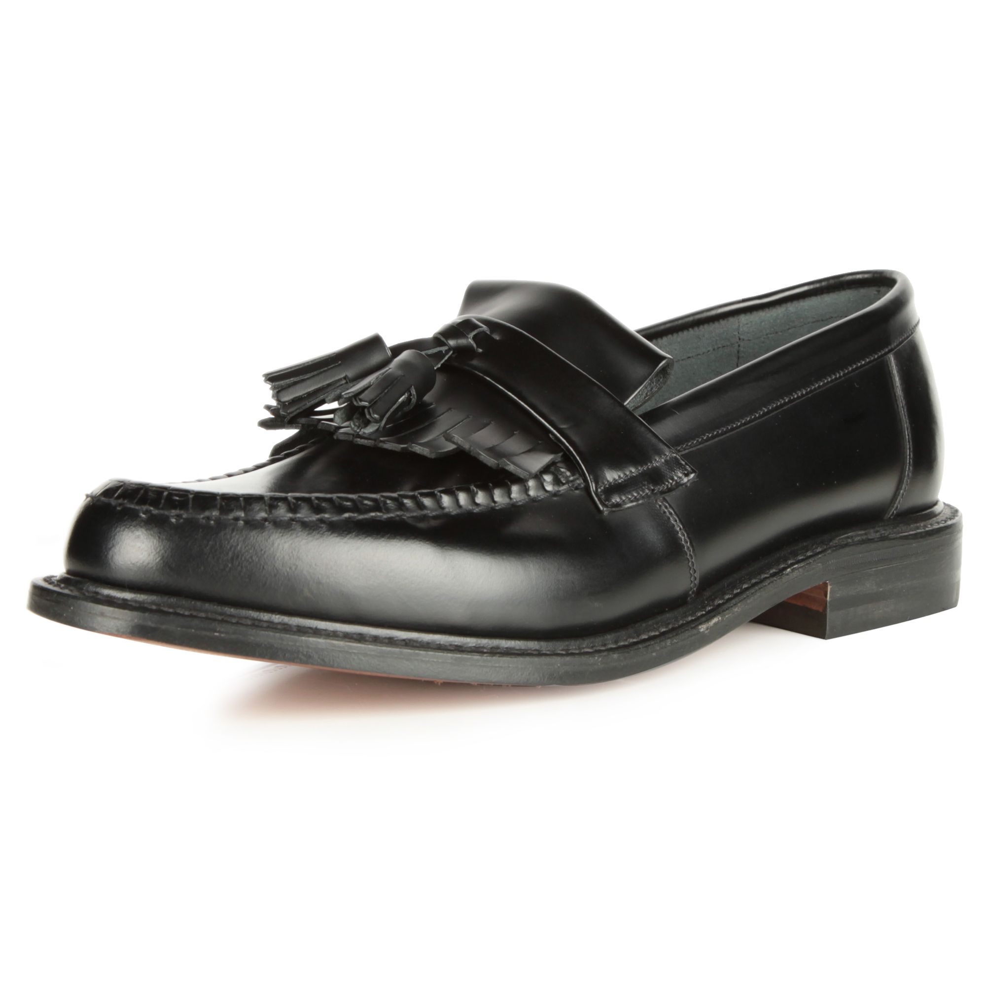 Loake Brighton Black Tassel Loafers | Mod Shoes