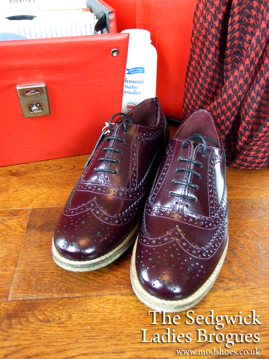 womens burgundy brogues uk