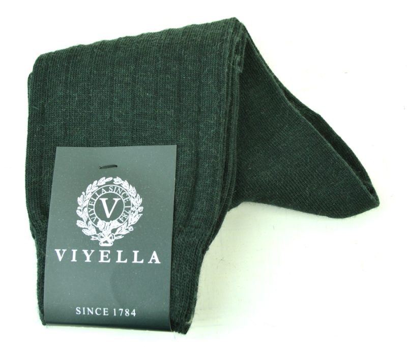 Plain Lovat Green Socks Wool & Nylon Mod Shoes