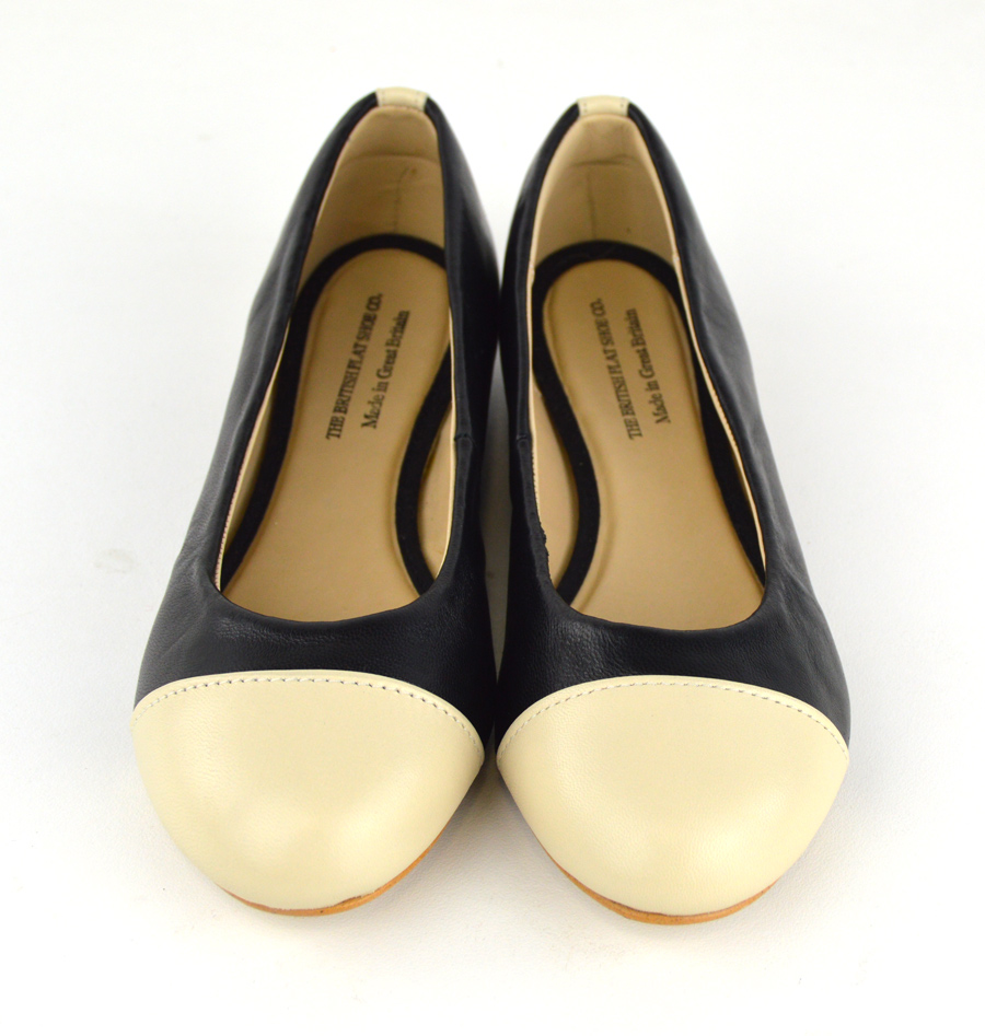 mod-shoes-ladies-mod-shoes-ballerina-black-and-cream-01 – Mod Shoes