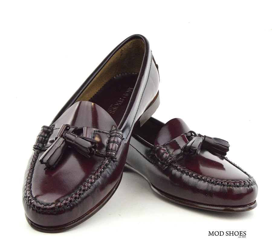 Ladies Oxblood Tassel Loafer with Leather Sole – The LaBelles – Mod Shoes