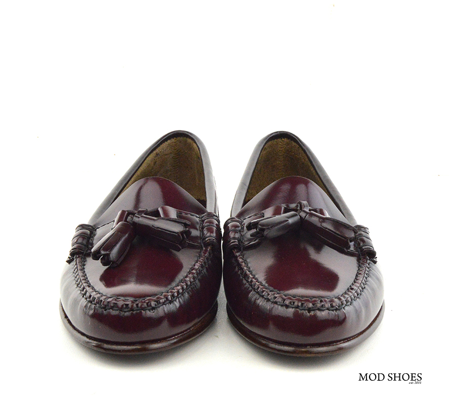 Ladies Oxblood Tassel Loafer with Leather Sole – The LaBelles – Mod Shoes