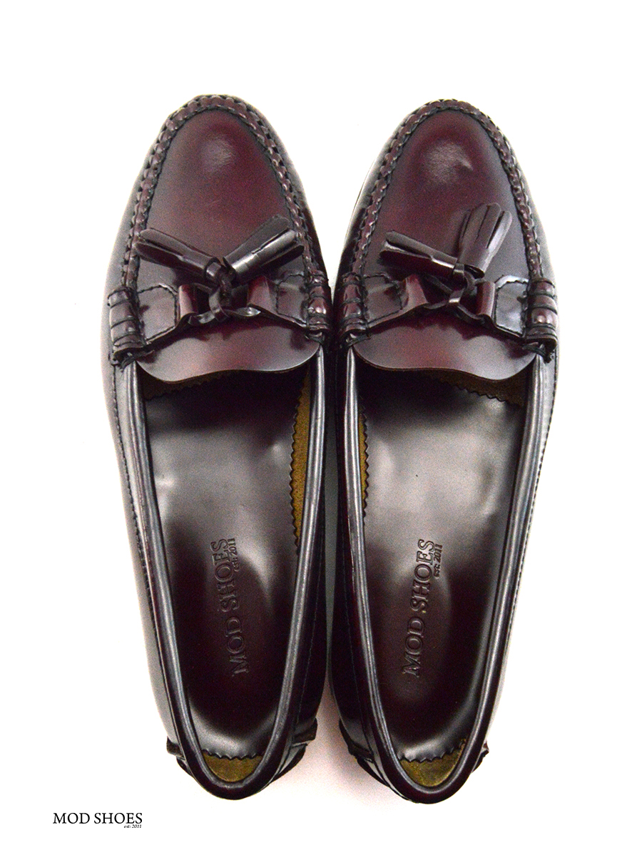 Ladies Oxblood Tassel Loafer with Leather Sole – The LaBelles – Mod Shoes