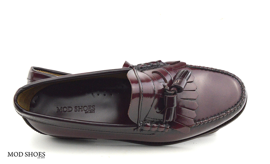 mod shoes oxblood burgundy duke tassel loafer 10