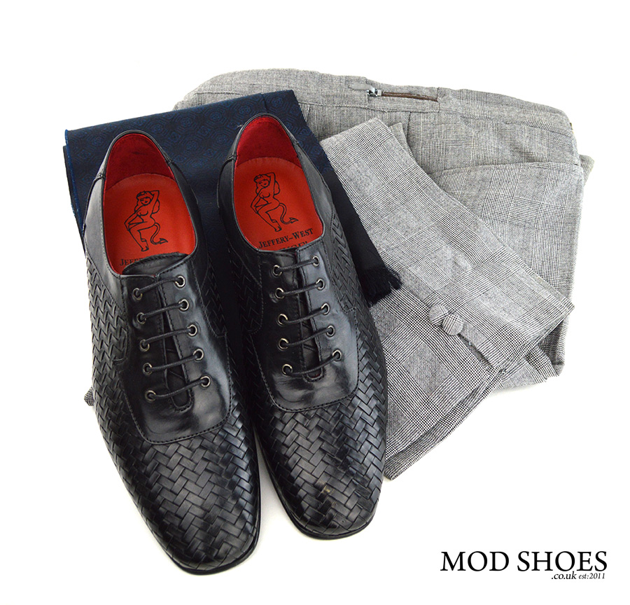 mod-shoes-black-weavers-with-prince-of-wales-trousers