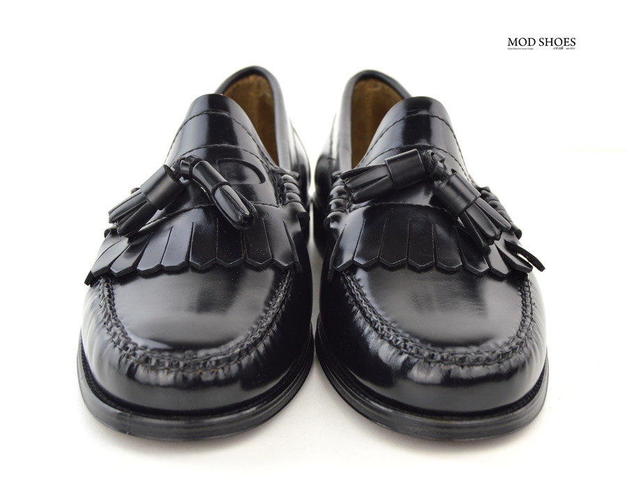 Black Tassel Loafers – The Duke by Modshoes – Mod Shoes