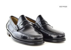 Black Penny Loafers – The Earl By Modshoes – Mod Shoes