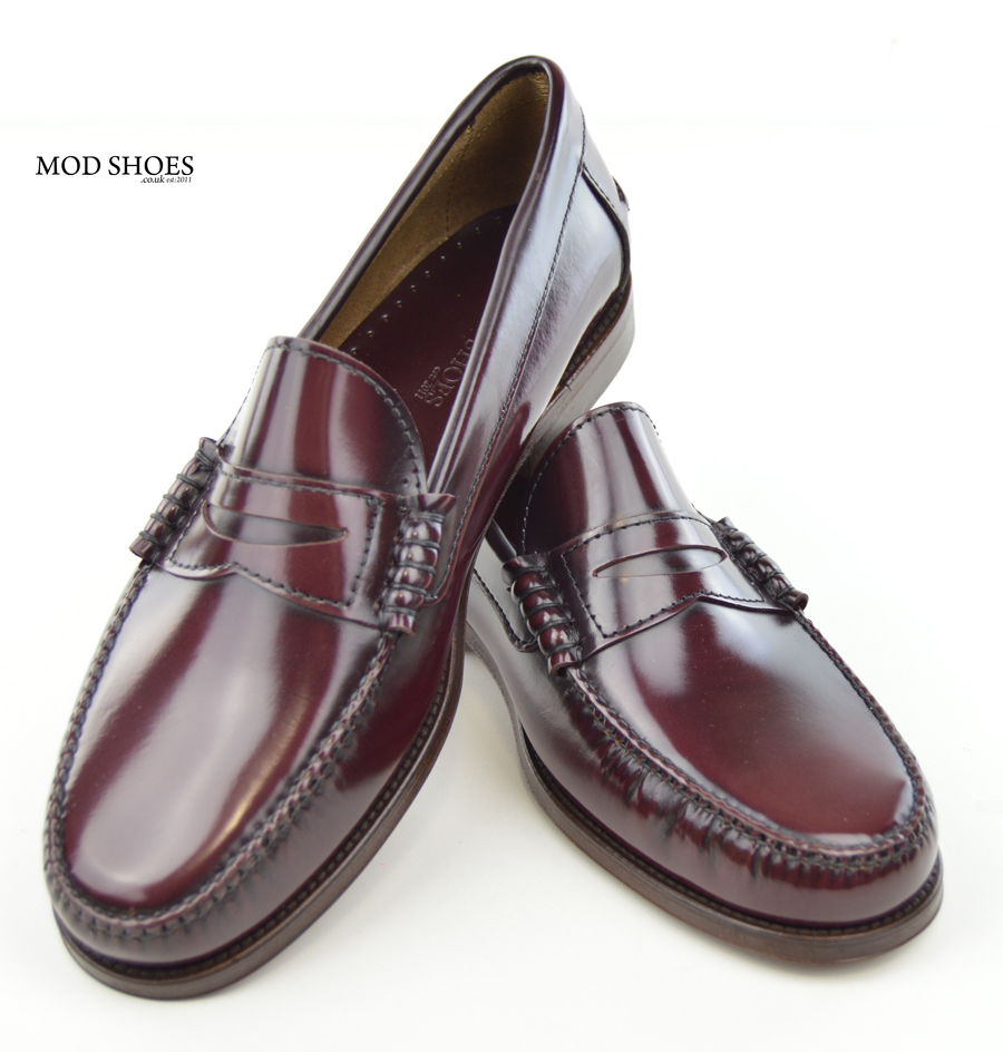 Oxblood Penny Loafers – The Earl By Modshoes – Mod Shoes