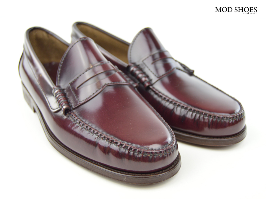 Oxblood Penny Loafers – The Earl By Modshoes – Mod Shoes