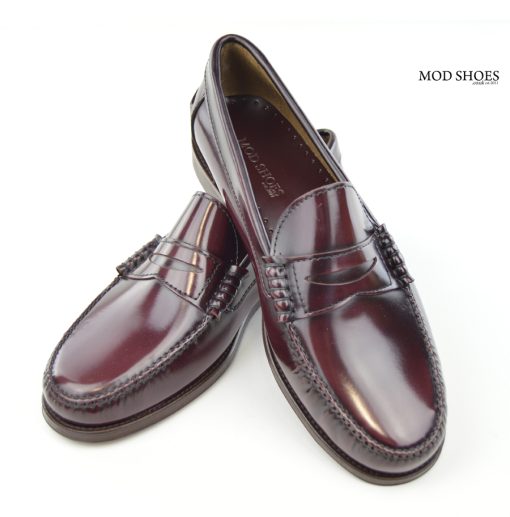 Oxblood Penny Loafers – The Earl By Modshoes – Mod Shoes