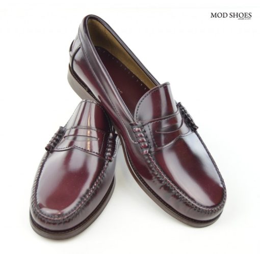 Oxblood Penny Loafers – The Earl By Modshoes – Mod Shoes