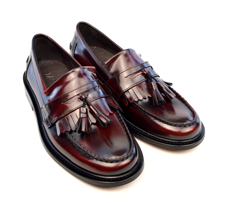 mod oxblood loafers