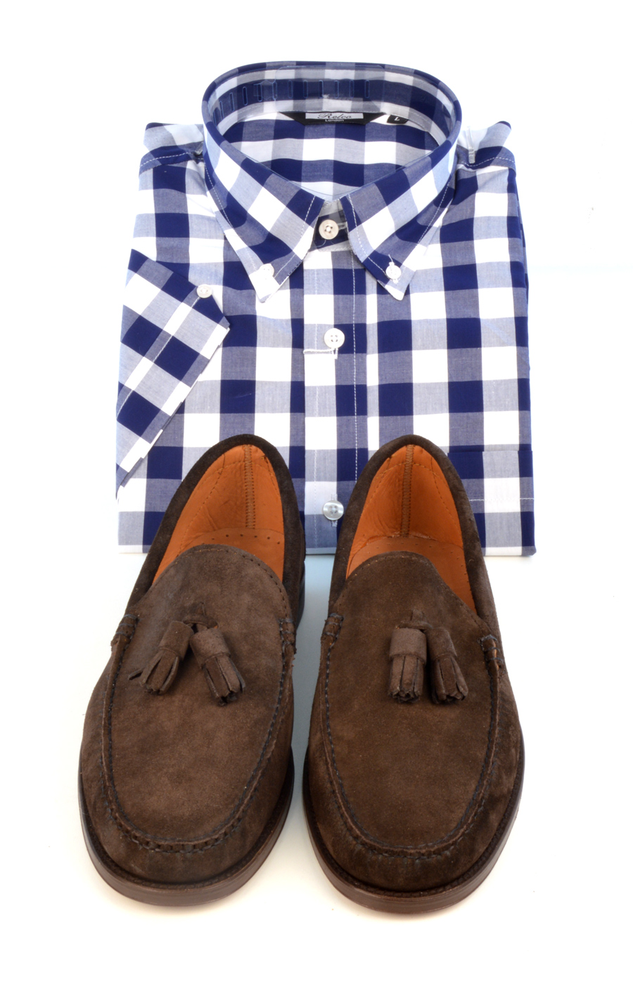 modshoes-check-shirt-and-suede-loafers