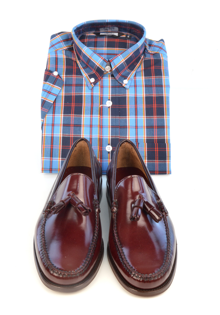 modshoes-lord-oxblood-tassel-loafers-with-check-shirt