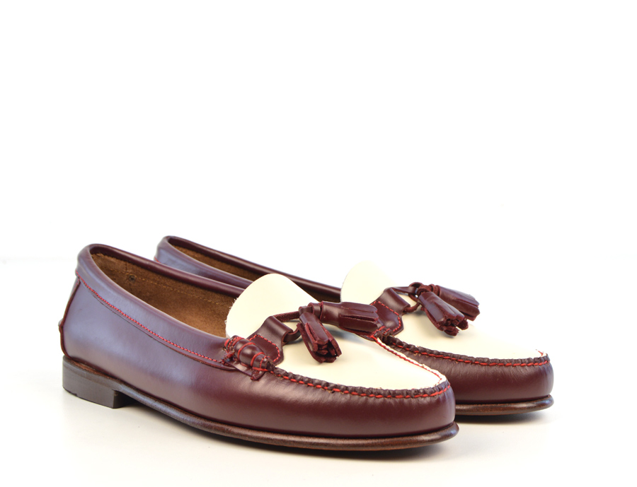 ladies cream leather loafers