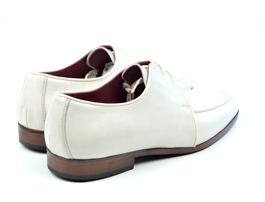 cream leather shoes