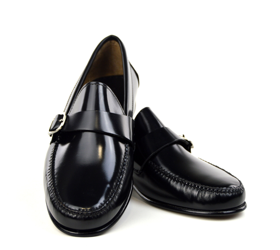 Buckle Loafers In Black – The Squires – Mod Shoes
