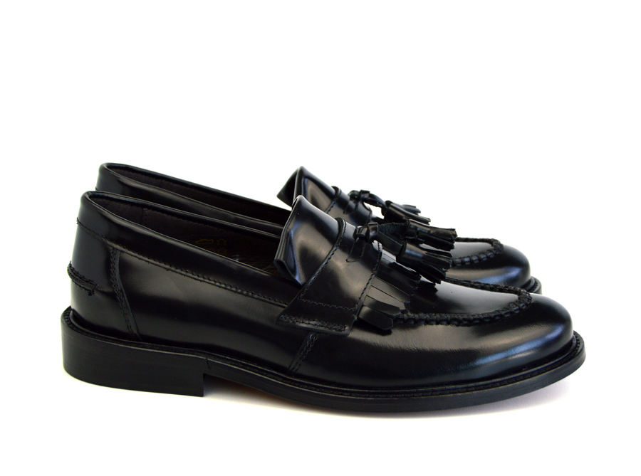 The Prince for Women- Black Tassel Loafers – Mod Ska Skinhead Style ...