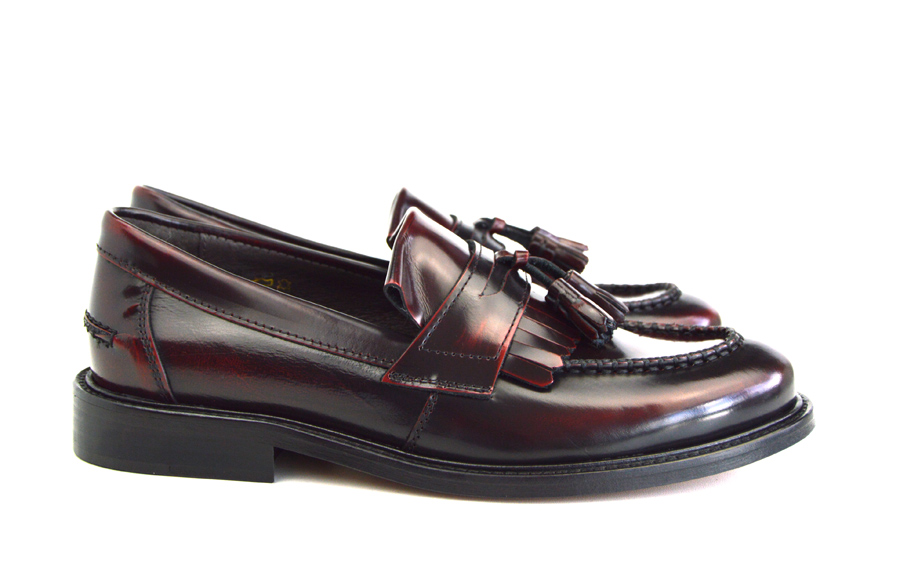 mod oxblood loafers