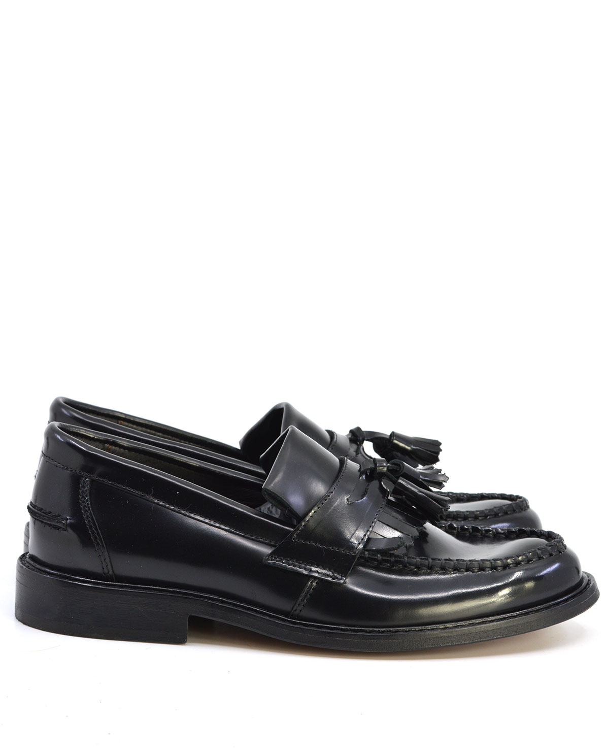 Ladies Princes – Black Tassel Loafers – Mod Ska Skinhead Style – Mod Shoes