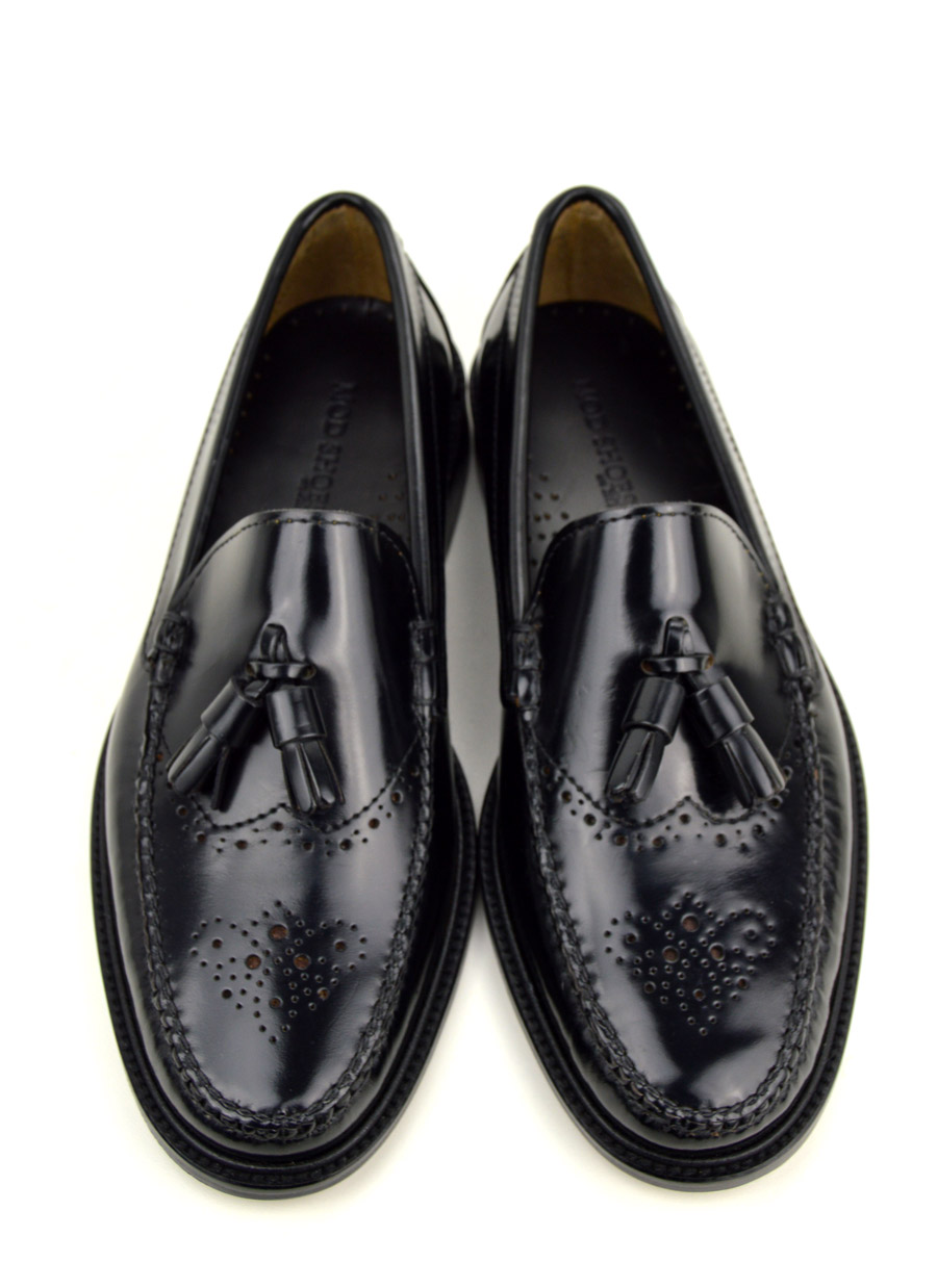 Tassel Loafer Brogues in Black – The 