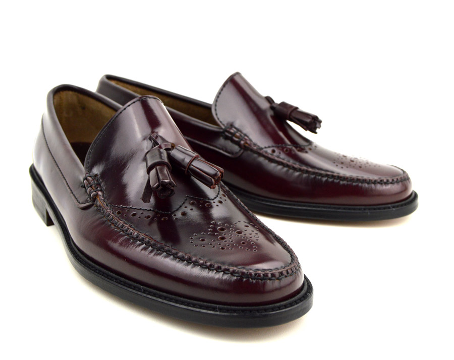 Tassel Loafer Brogues in Oxblood – The Lord Brogue – Mod Shoes