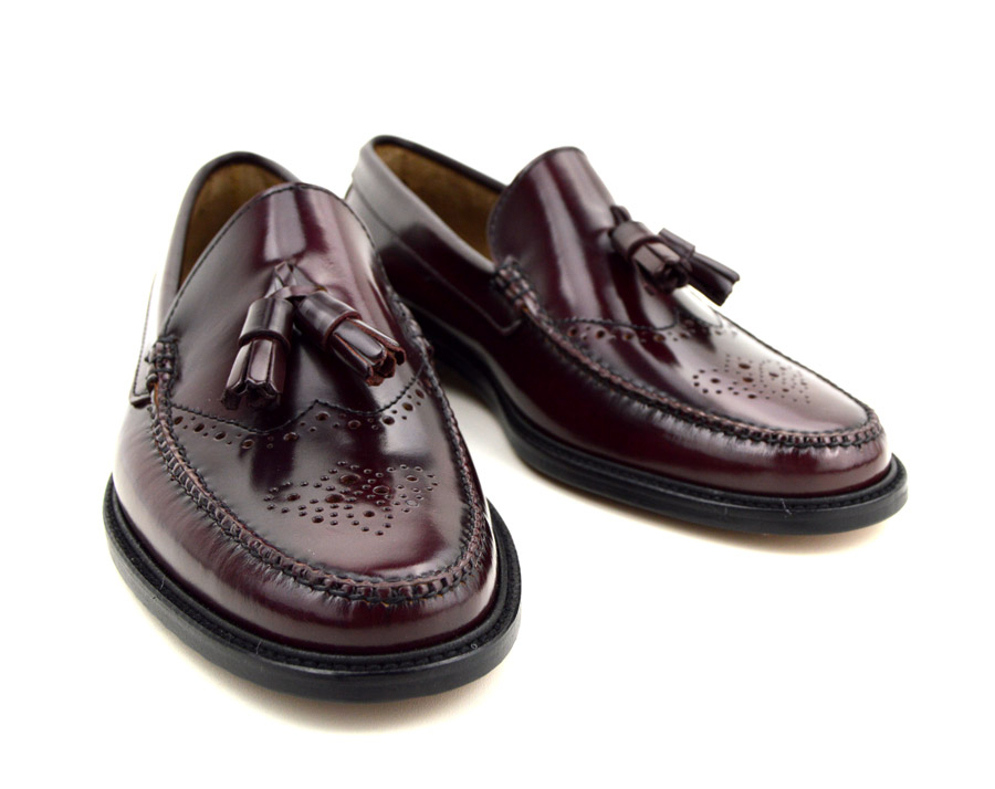 Tassel Loafer Brogues in Oxblood – The Lord Brogue – Mod Shoes