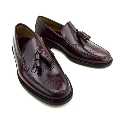 Tassel Loafer Brogues in Oxblood – The Lord Brogue – Mod Shoes