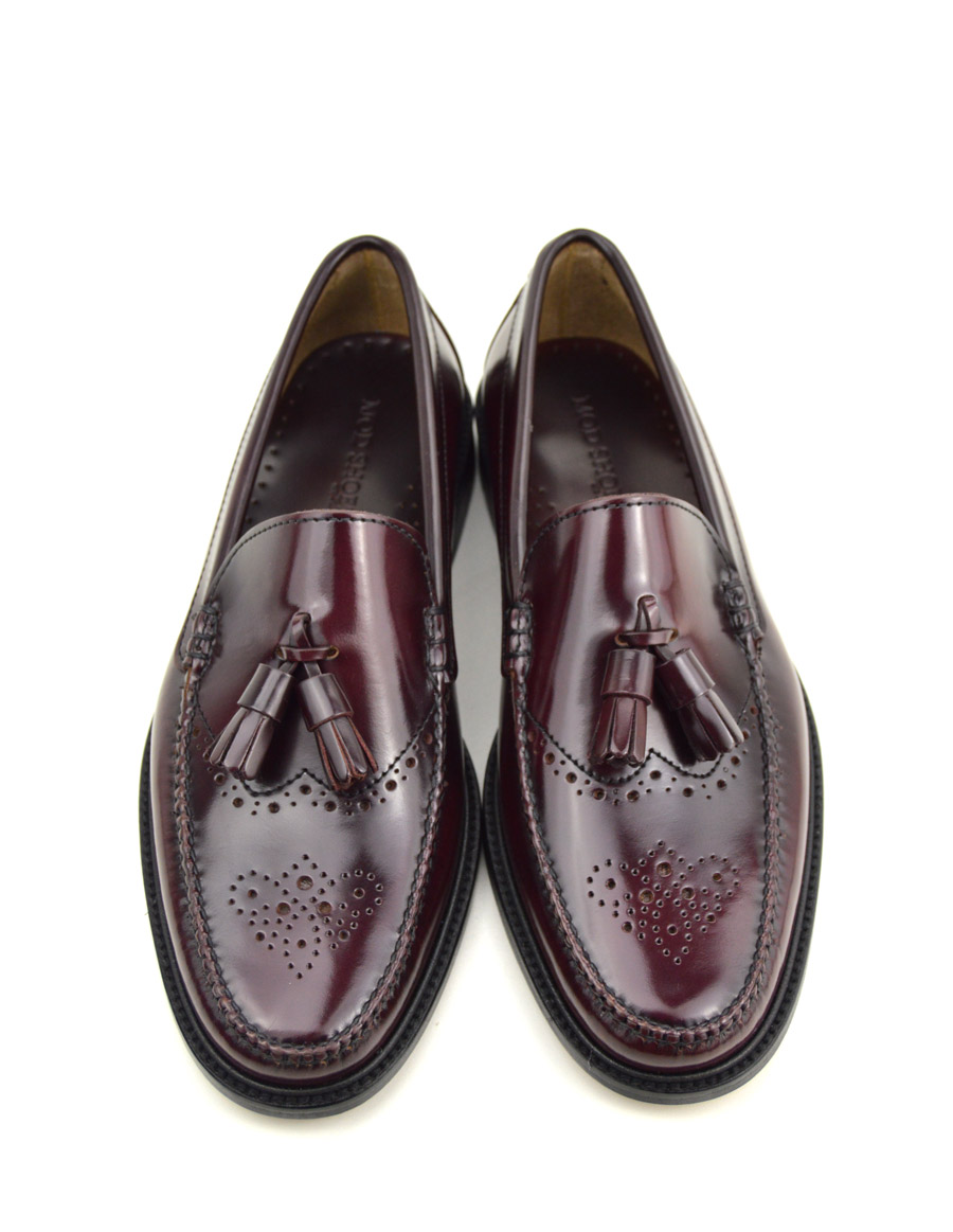 Tassel Loafer Brogues in Oxblood – The Lord Brogue – Mod Shoes