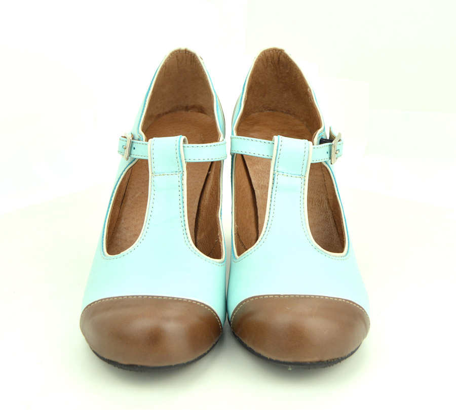 The Dusty – Sea-Foam Green & Chocolate Brown With Checked Heel – Not ...