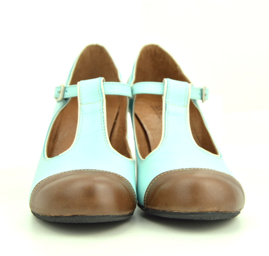 The Dusty – Sea-Foam Green & Chocolate Brown With Checked Heel – Not ...