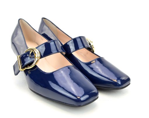 The Lola In Blue Patent Leather Mary Jane 60s Style Ladies Shoes By Modshoes Mod Shoes