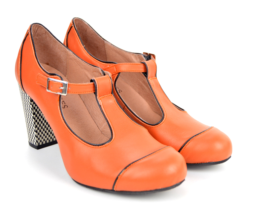 orange ladies shoes uk