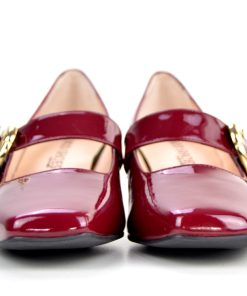 The Lola In Mulled Wine Patent Leather – Mary Jane 60s Style Ladies ...