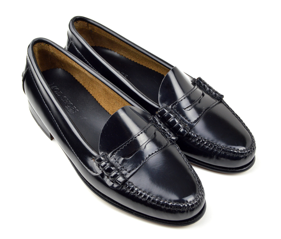 ladies leather penny loafers