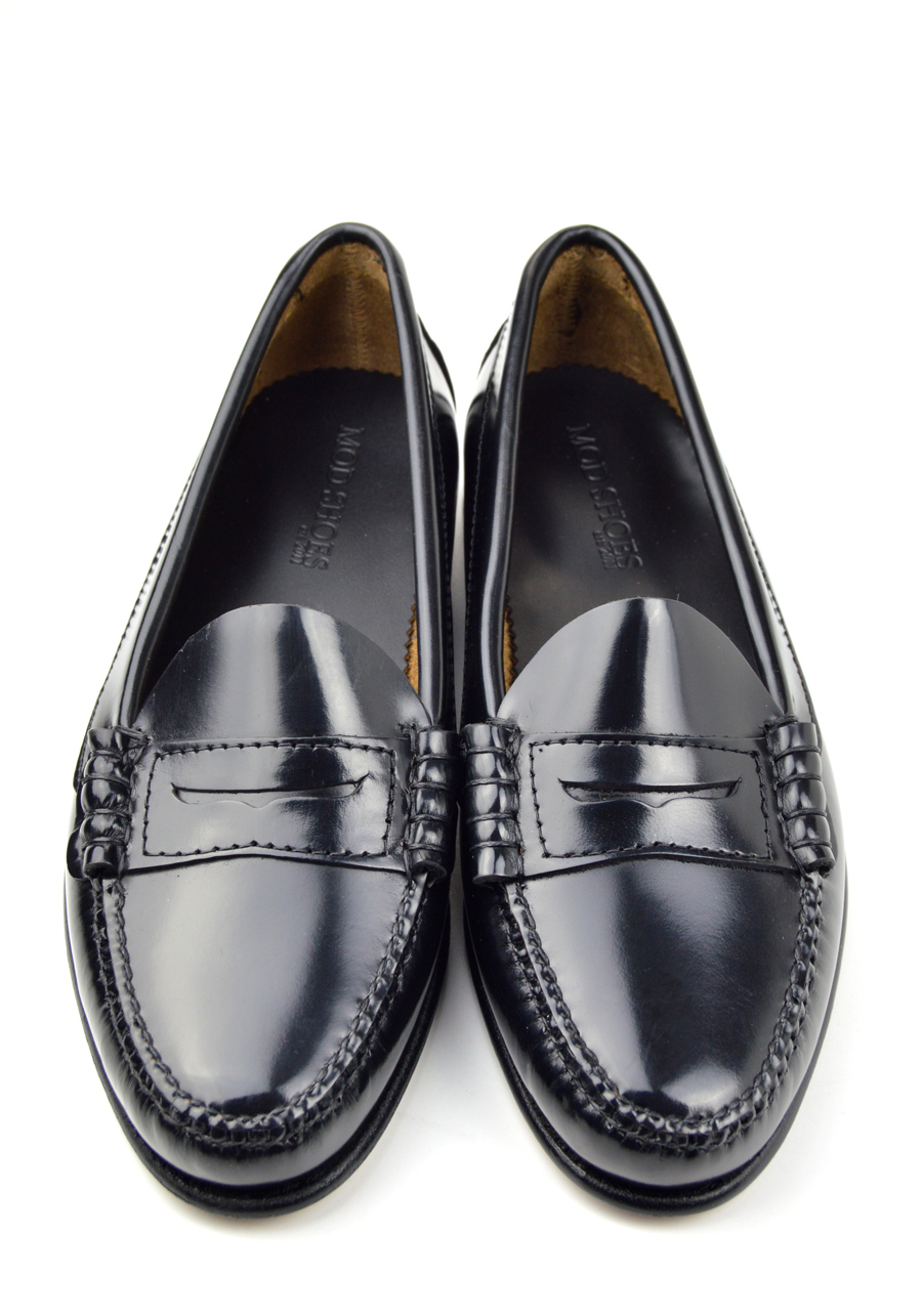 Leather Penny Loafer Black – Mod Shoes