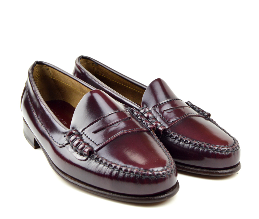 Oxblood penny shop loafers womens