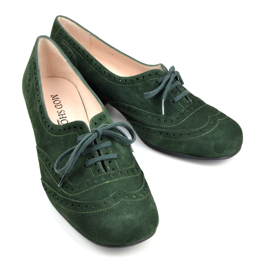 green suede shoes