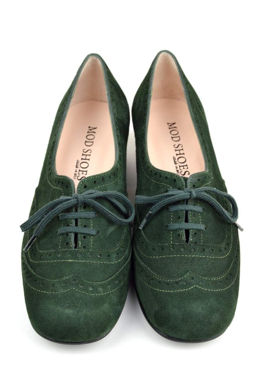 dark green brogues