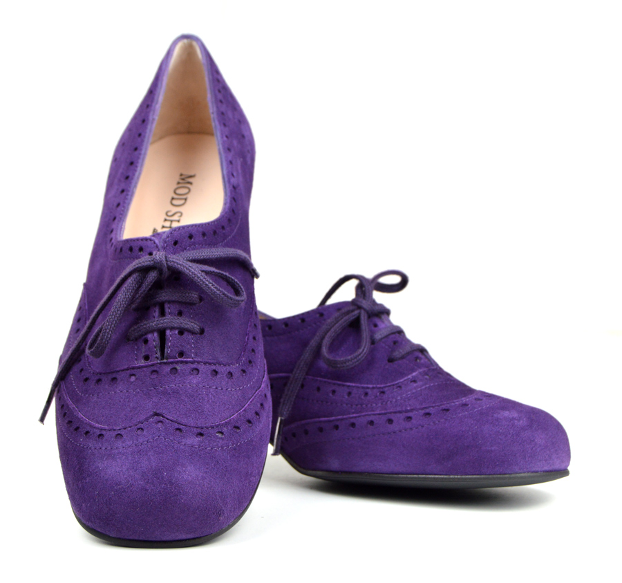 ladies suede brogues