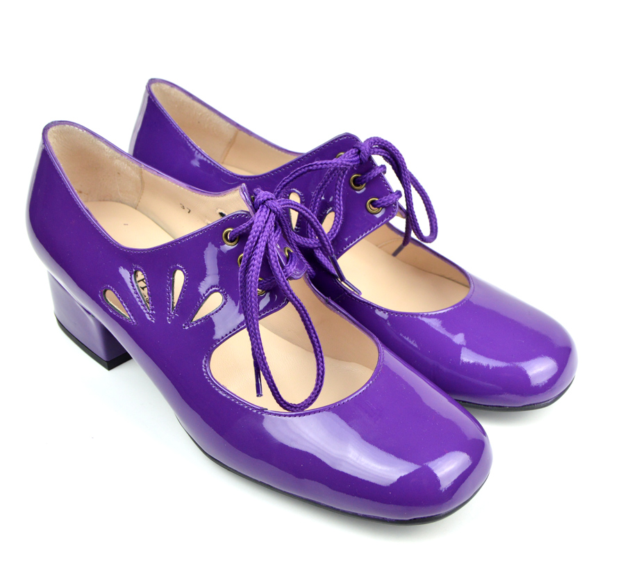 purple patent shoes