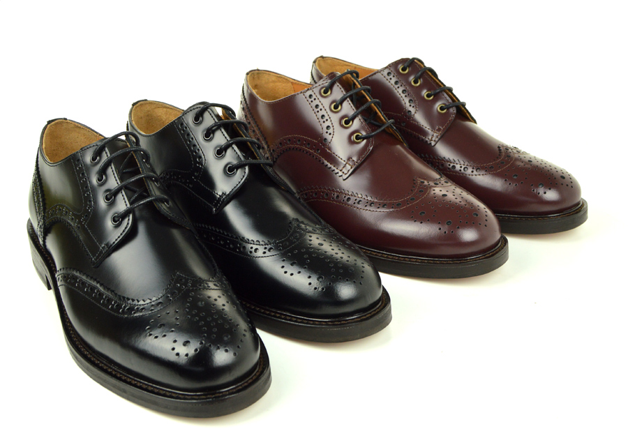 The Blake – Black Leather Brogue Shoes – Mod Shoes