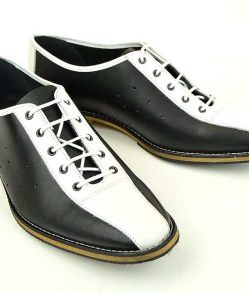 Black &amp; White Bowling Shoes The Strike Mod Style Mod