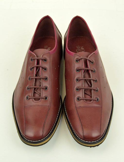 Oxblood & Claret Bowling Shoes – The Strike – Mod Style – Mod Shoes