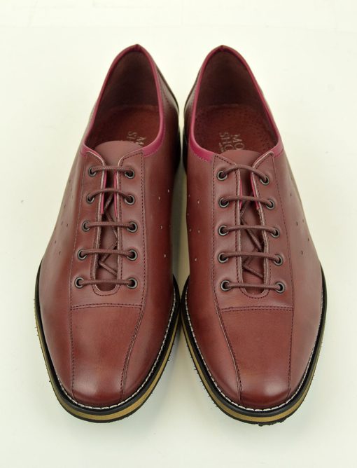 Oxblood & Claret Bowling Shoes The Strike Mod Style Mod Shoes