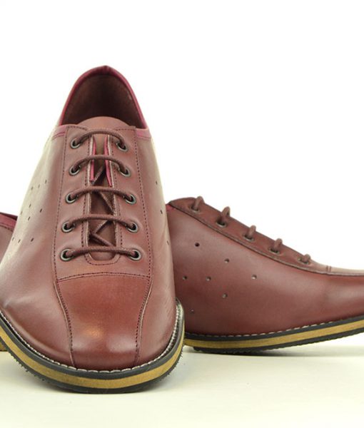 Oxblood &amp; Claret Bowling Shoes The Strike Mod Style