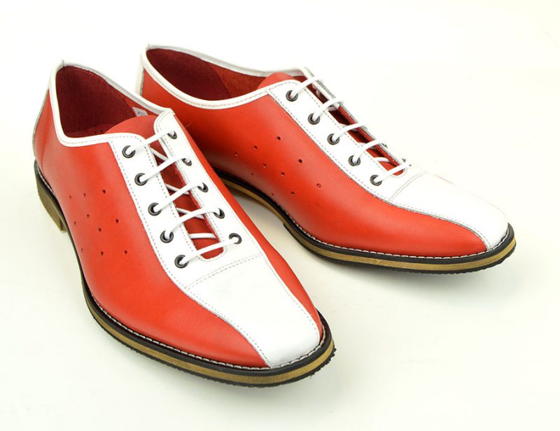 Red & White Bowling Shoes The Strike Mod Style Mod Shoes